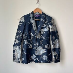 Ralph Lauren Purple Label Parker Floral Jacquard Jacket Sz 0 Spring 2024 Runway
